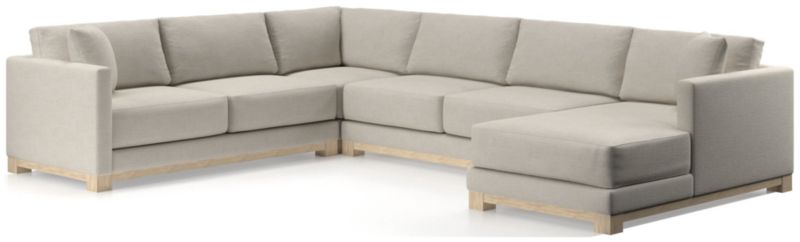 Gather Wood Base 4-Piece U-Shaped Sectional - image 0 of 11