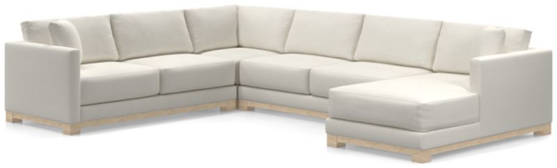 Gather Wood Base 4-Piece U-Shaped Sectional - image 0 of 11