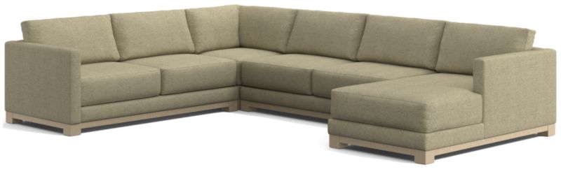 Gather Wood Base 4-Piece U-Shaped Sectional - image 0 of 7