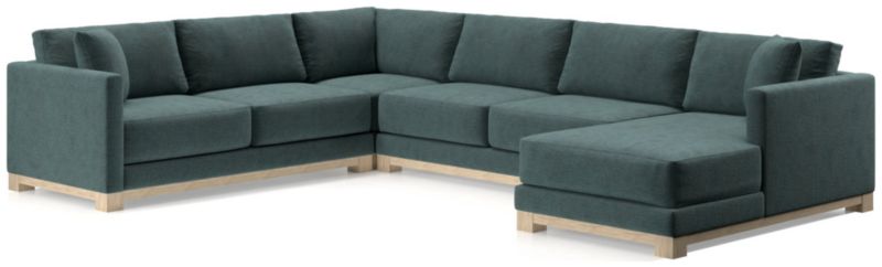 Gather Wood Base 4-Piece U-Shaped Sectional - image 0 of 11