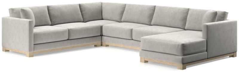 Gather Wood Base 4-Piece U-Shaped Sectional - image 0 of 11