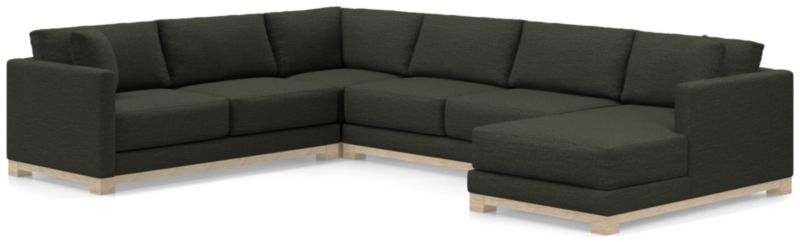 Gather Wood Base 4-Piece U-Shaped Sectional - image 0 of 11