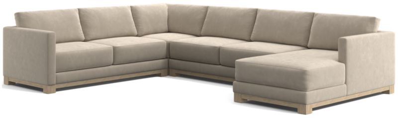 Gather Wood Base 4-Piece U-Shaped Sectional - image 0 of 7