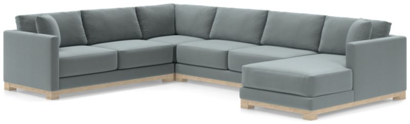 Gather Wood Base 4-Piece U-Shaped Sectional - image 0 of 11