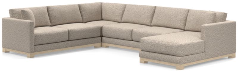 Gather Wood Base 4-Piece U-Shaped Sectional - image 0 of 11