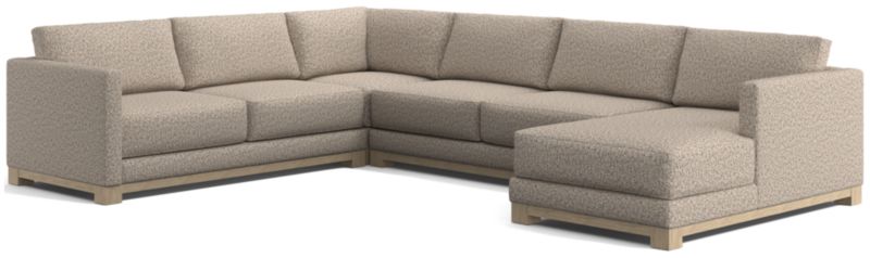 Gather Wood Base 4-Piece U-Shaped Sectional - image 0 of 7