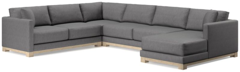 Gather Wood Base 4-Piece U-Shaped Sectional - image 0 of 11