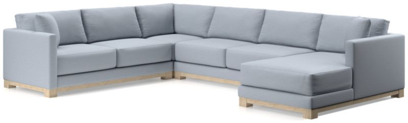 Gather Wood Base 4-Piece U-Shaped Sectional - image 0 of 11