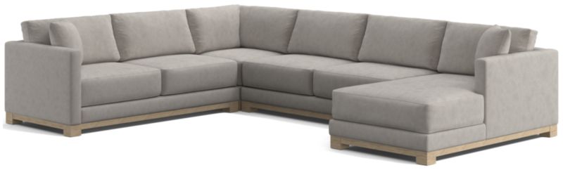 Gather Wood Base 4-Piece U-Shaped Sectional - image 0 of 11