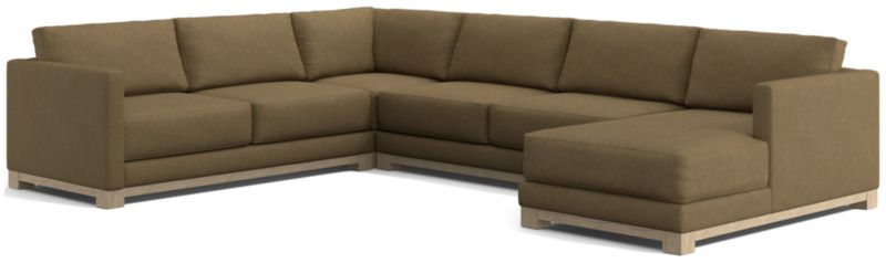 Gather Wood Base 4-Piece U-Shaped Sectional - image 0 of 8