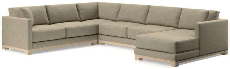 Gather Wood Base 4-Piece U-Shaped Sectional - image 0 of 11