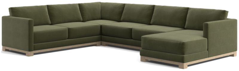 Gather Wood Base 4-Piece U-Shaped Sectional - image 0 of 8