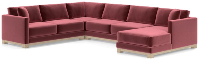 Gather Wood Base 4-Piece U-Shaped Sectional - image 0 of 11