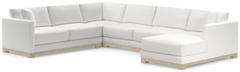 Gather Wood Base 4-Piece U-Shaped Sectional - image 0 of 11