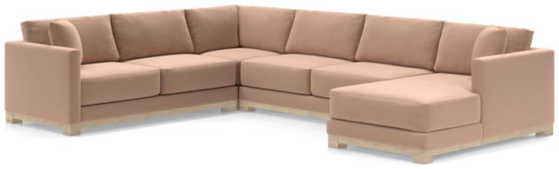 Gather Wood Base 4-Piece U-Shaped Sectional - image 0 of 13