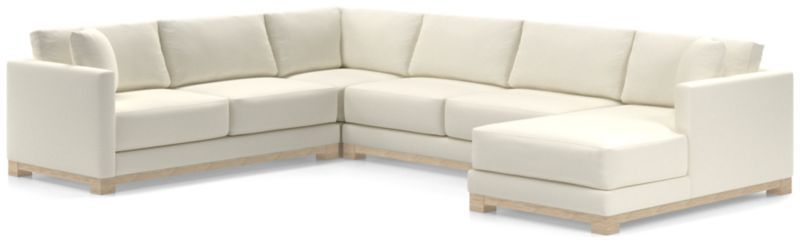 Gather Wood Base 4-Piece U-Shaped Sectional - image 0 of 11