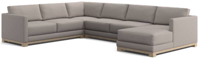 Gather Wood Base 4-Piece U-Shaped Sectional - image 0 of 7