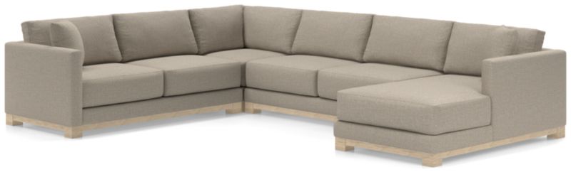 Gather Wood Base 4-Piece U-Shaped Sectional - image 0 of 11