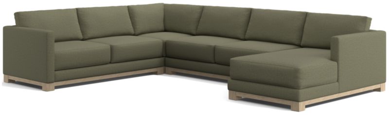 Gather Wood Base 4-Piece U-Shaped Sectional - image 0 of 7