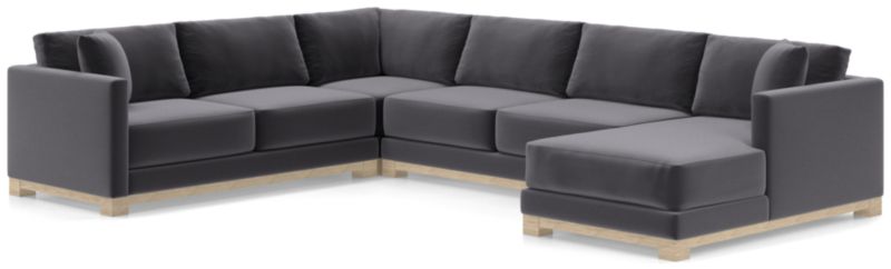 Gather Wood Base 4-Piece U-Shaped Sectional - image 0 of 11