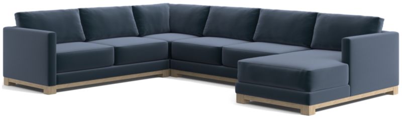 Gather Wood Base 4-Piece U-Shaped Sectional - image 0 of 7