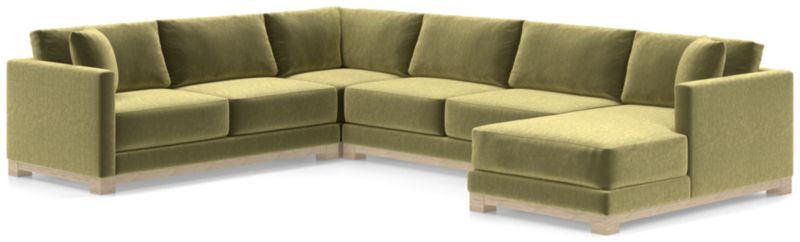 Gather Wood Base 4-Piece U-Shaped Sectional - image 0 of 11