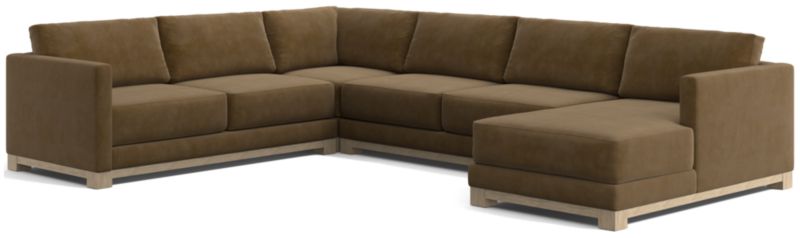 Gather Wood Base 4-Piece U-Shaped Sectional - image 0 of 7