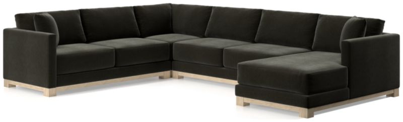 Gather Wood Base 4-Piece U-Shaped Sectional - image 0 of 11