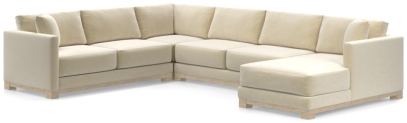 Gather Wood Base 4-Piece U-Shaped Sectional - image 0 of 11