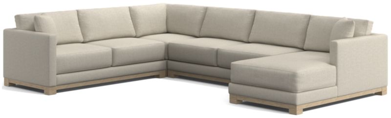 Gather Wood Base 4-Piece U-Shaped Sectional - image 0 of 11