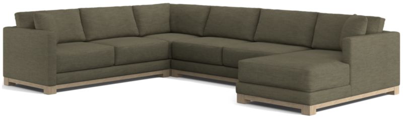 Gather Wood Base 4-Piece U-Shaped Sectional - image 0 of 8