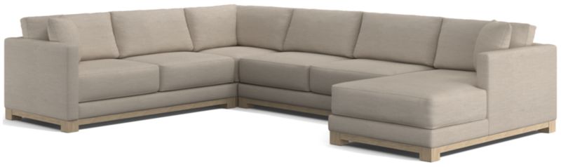 Gather Wood Base 4-Piece U-Shaped Sectional - image 0 of 8