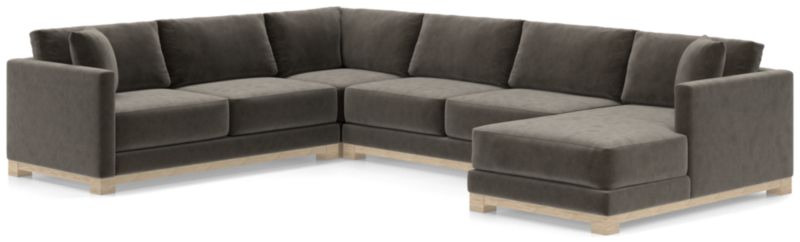 Gather Wood Base 4-Piece U-Shaped Sectional - image 0 of 11