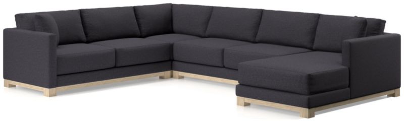 Gather Wood Base 4-Piece U-Shaped Sectional - image 0 of 11