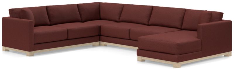 Gather Wood Base 4-Piece U-Shaped Sectional - image 0 of 11