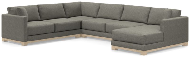 Gather Wood Base 4-Piece U-Shaped Sectional - image 0 of 11