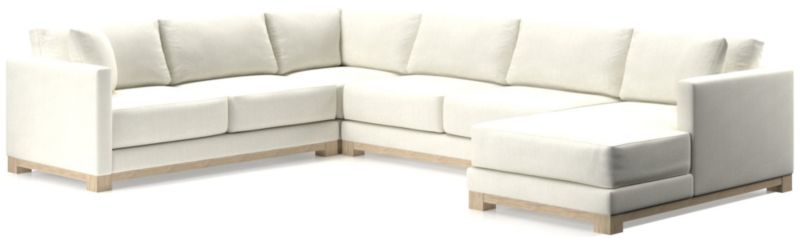 Gather Wood Base 4-Piece U-Shaped Sectional - image 0 of 11