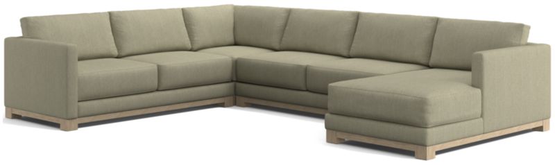 Gather Wood Base 4-Piece U-Shaped Sectional - image 0 of 8