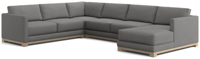 Gather Wood Base 4-Piece U-Shaped Sectional - image 0 of 8