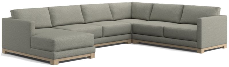 Gather Wood Base 4-Piece U-Shaped Sectional - image 0 of 9