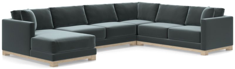 Gather Wood Base 4-Piece U-Shaped Sectional - image 0 of 10