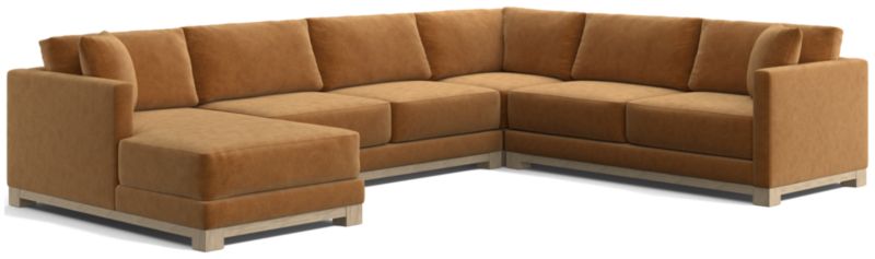 Gather Wood Base 4-Piece U-Shaped Sectional - image 0 of 10