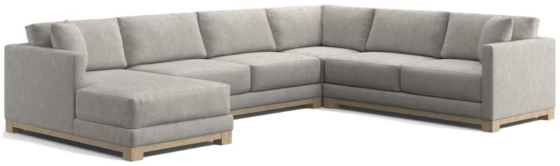 Gather Wood Base 4-Piece U-Shaped Sectional - image 0 of 10