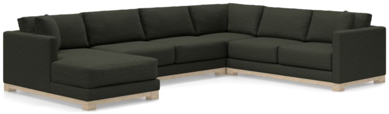 Gather Wood Base 4-Piece U-Shaped Sectional - image 0 of 10