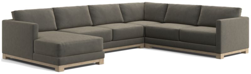 Gather Wood Base 4-Piece U-Shaped Sectional - image 0 of 7