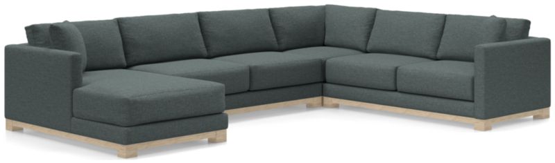 Gather Wood Base 4-Piece U-Shaped Sectional - image 0 of 10