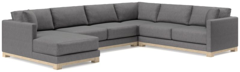 Gather Wood Base 4-Piece U-Shaped Sectional - image 0 of 10