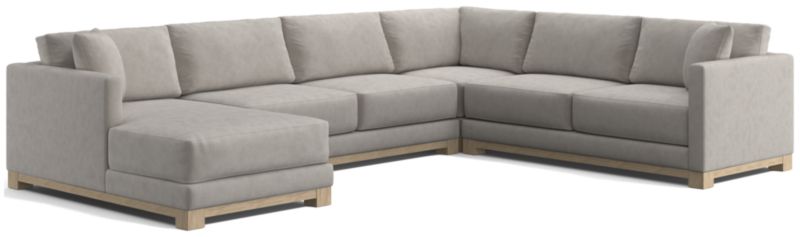 Gather Wood Base 4-Piece U-Shaped Sectional - image 0 of 10