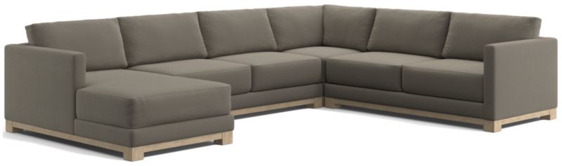 Gather Wood Base 4-Piece U-Shaped Sectional - image 0 of 9