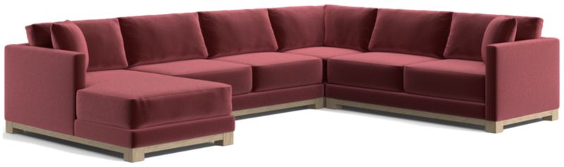 Gather Wood Base 4-Piece U-Shaped Sectional - image 0 of 10